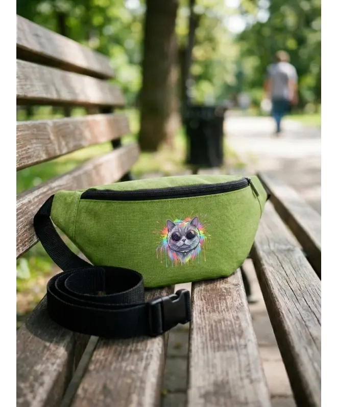 Поясная сумка "Кот в очках"