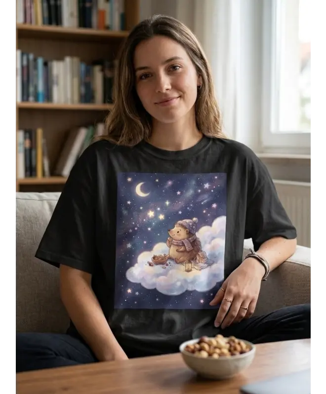 Футболка OVERSIZE "Ёжик на облаке"