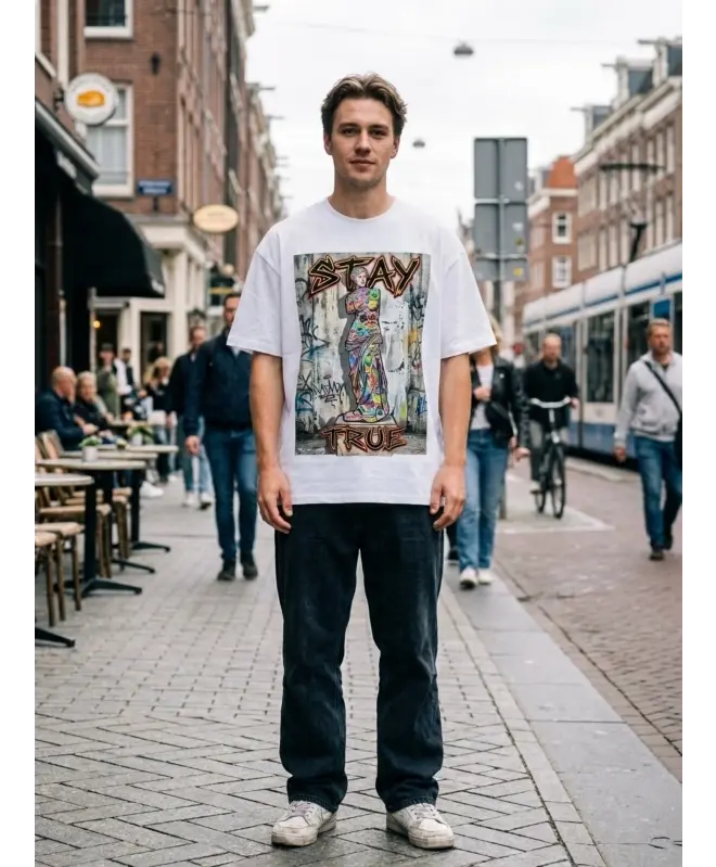 Футболка оверсайз унисекс "Stay True"