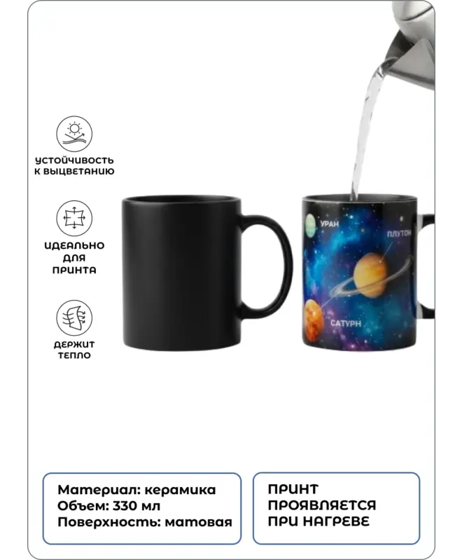 Кружка хамелеон (термохромная)