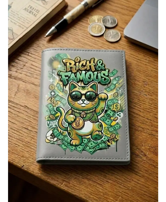 Обложка на паспорт (цветная обложка) "Rich & Famous"