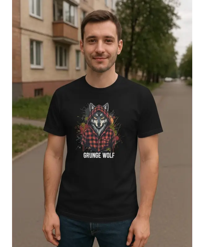 Футболка Унисекс "Grounge Wolf"