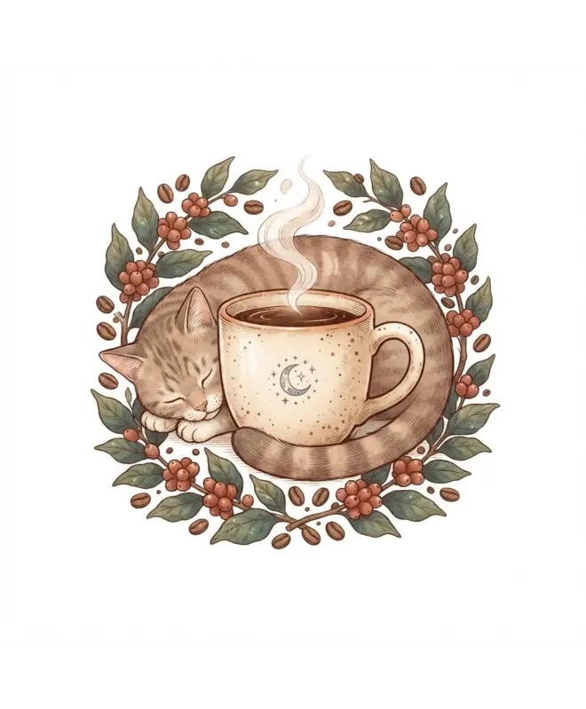 Шоппер (Кот и кофе)