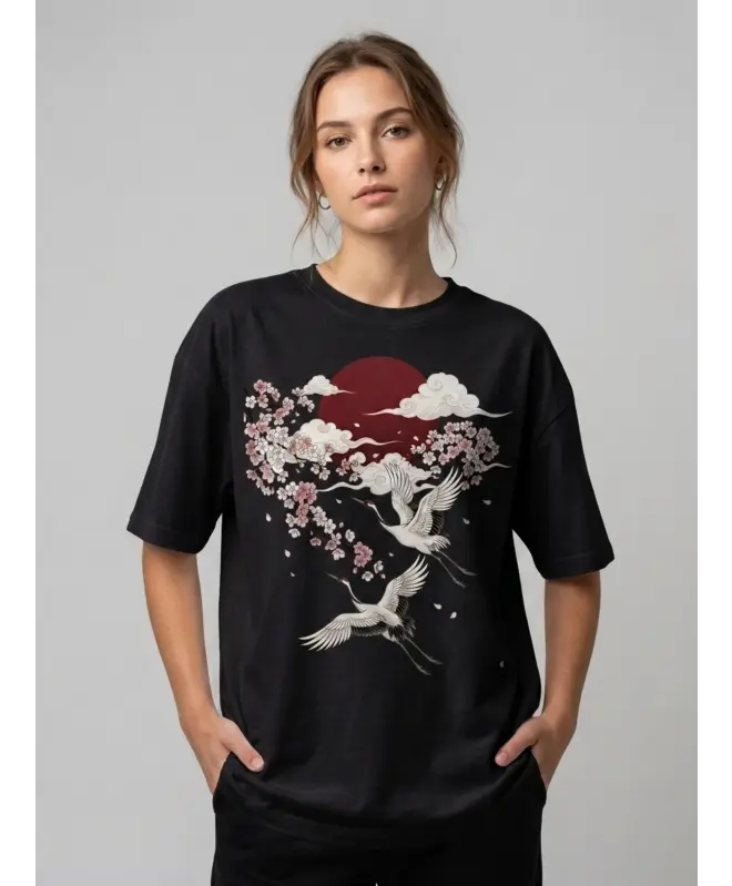 Футболка OVERSIZE (Журавли)