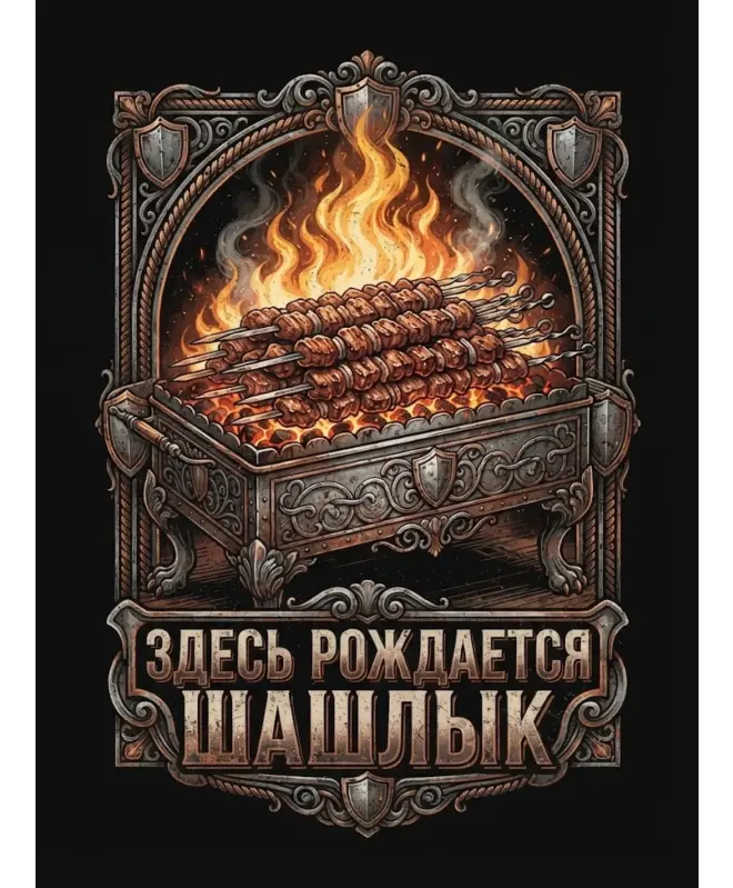 Футболка Оверсайз (Здесь рождается Шашлык)