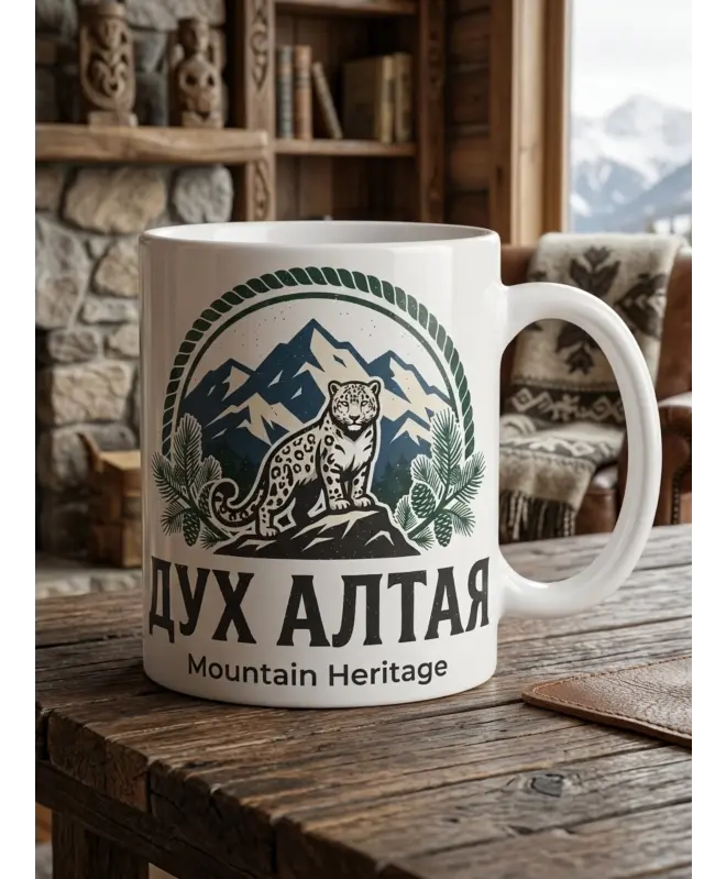 Белая глянцевая кружка (Дух Алтая)