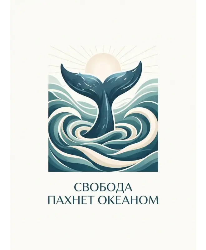 Футболка Оверсайз (Свобода пахнет Океаном)