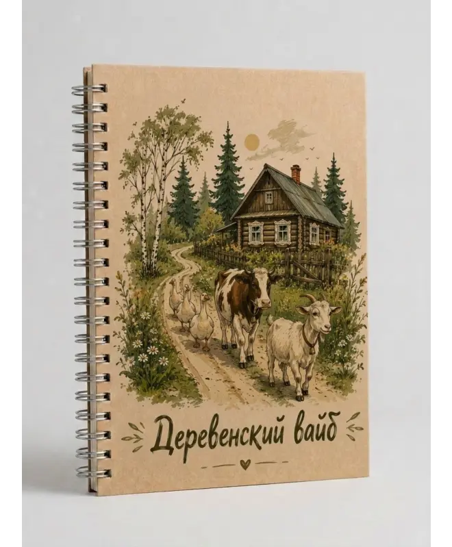 Блокнот в клетку (Деревенский вайб)