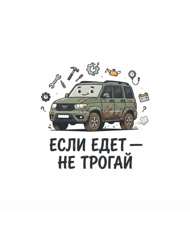 Футболка классическая (Если едет - не трогай)