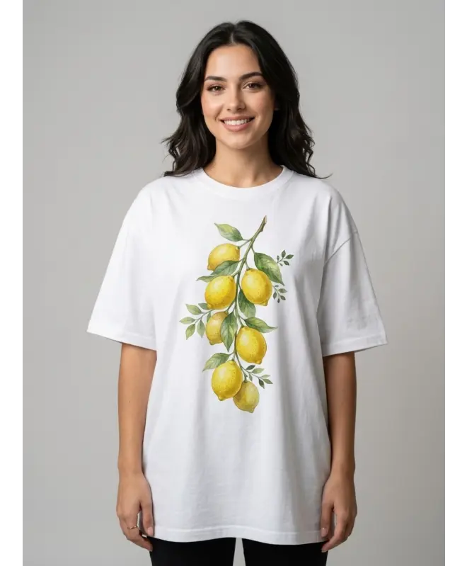 Футболка OVERSIZE (Ветка лимонов)