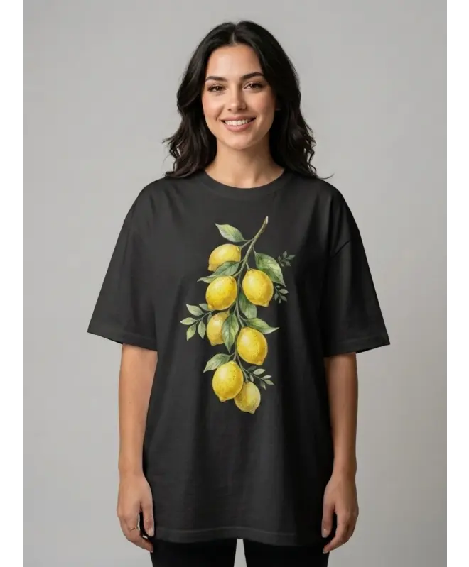 Футболка OVERSIZE (Ветка лимонов)