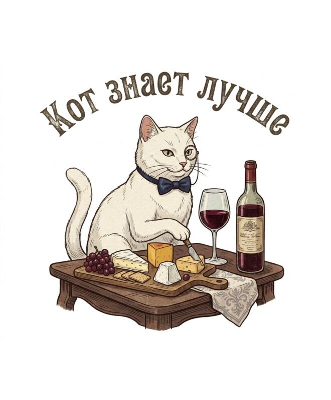 Худи унисекс Классика (Кот знает лучше)