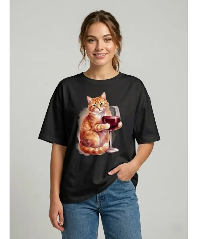 Футболка OVERSIZE (Рыжий кот)