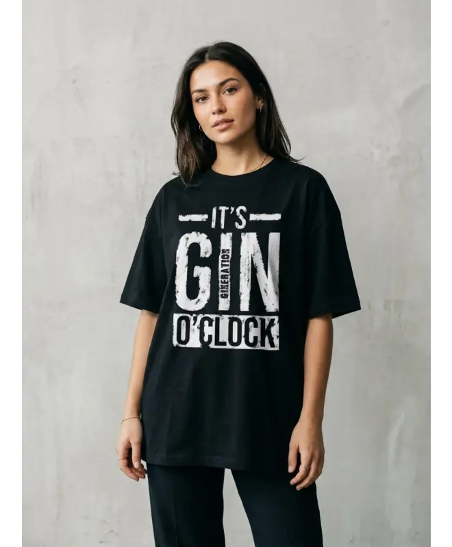 Футболка Оверсайз (It s gin o clock) 
