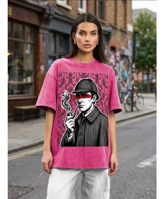 Футболка варёнка оверсайз "Шерлок Холмс"