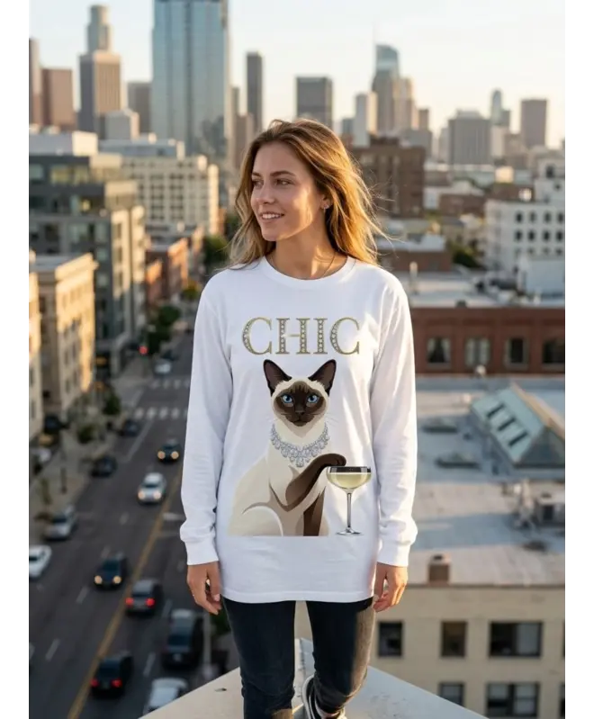 Свитшот с круглым вырезом унисекс "CHIC"